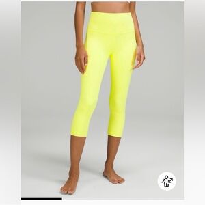 Lululemon Align Crop neon yellow size 8